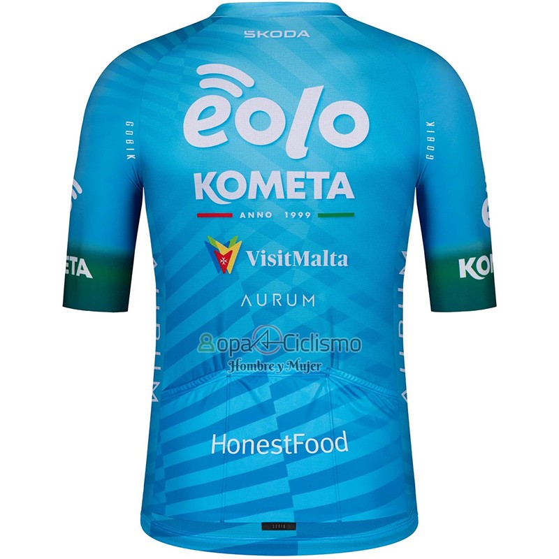 Eolo Kometa Ropa Ciclismo Culotte Corto 2023 Hombre Mangas Cortas Azul